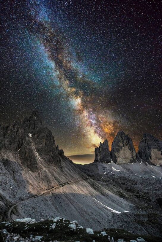 Milky Way over Lavaredo, Italy