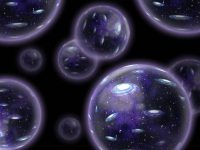 Abstract illustration of a multiverse in a bubble