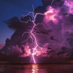 Lightning hides the colour of night, Florida, Usa