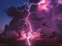 Lightning hides the colour of night, Florida, Usa