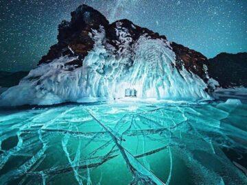 Stunning ice textures of Lake Baikal, Siberia