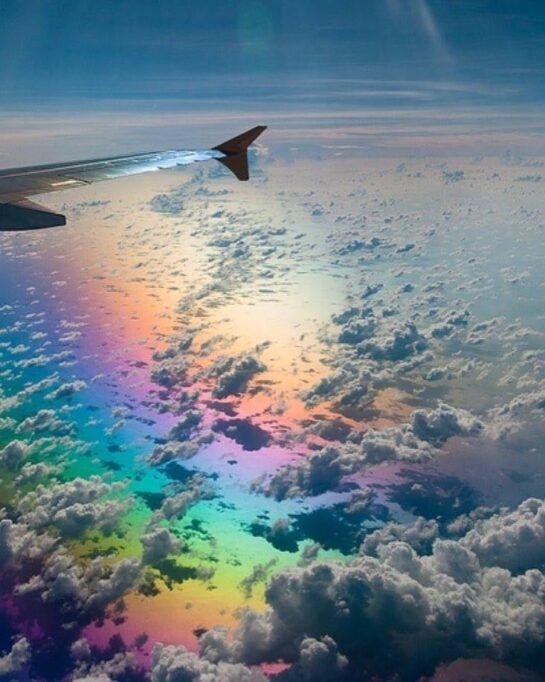Rainbow as seen from a plane