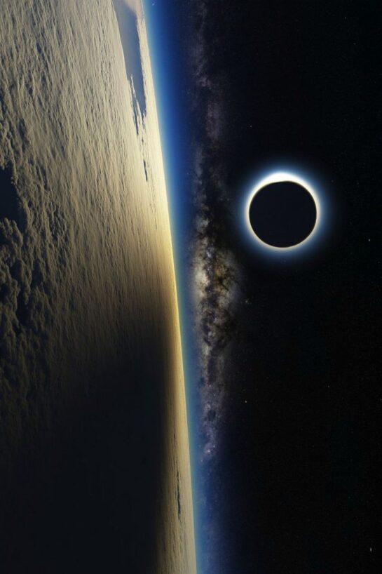 Solar Eclipse from Space. 1