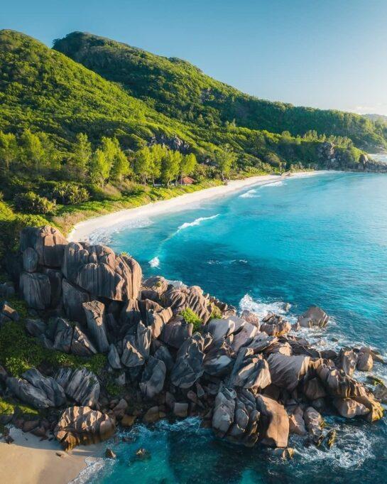A stunning beach in Seychelles