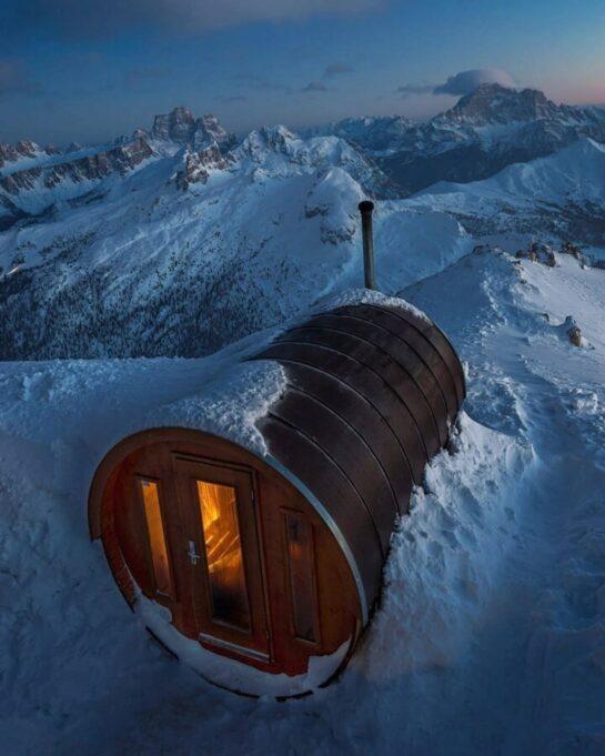 Bathhouse in the Dolomites