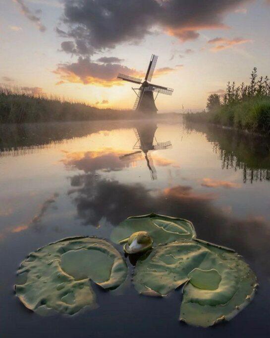 Kinderdijk village, Netherlands