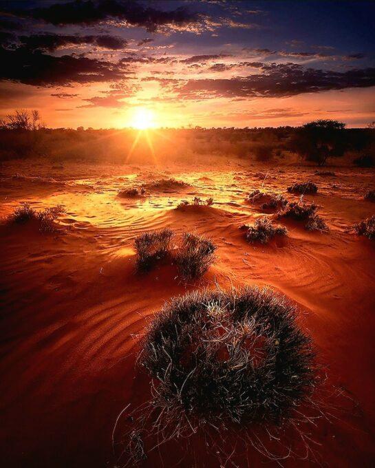 Sunset over Namibia