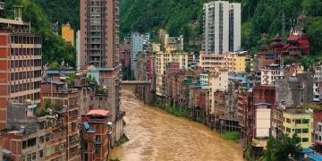 Yanjin City. Nature and civilization, China